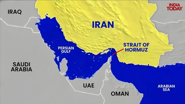 Vị trí Eo biển Hormuz. (Bản đồ: India Today)