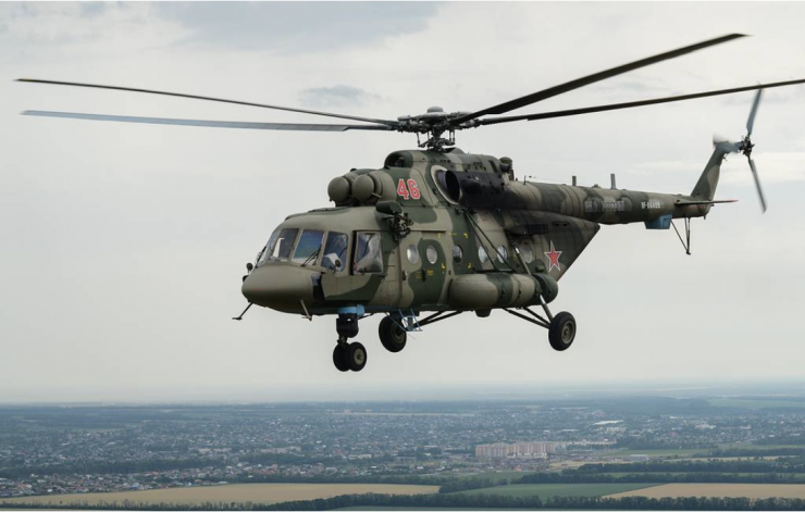 Trực thăng Mi-8 của Nga . Ảnh: TASS