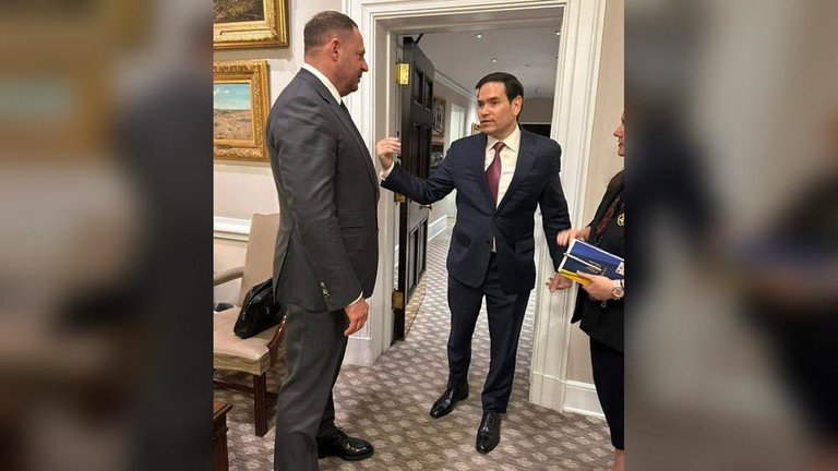 Ông Yermak bằng một cách khác đã “tình cờ” gặp Ngoại trưởng Mỹ Marco Rubio trong chuyến thăm Washington vào đầu tháng này. Ảnh: RT.