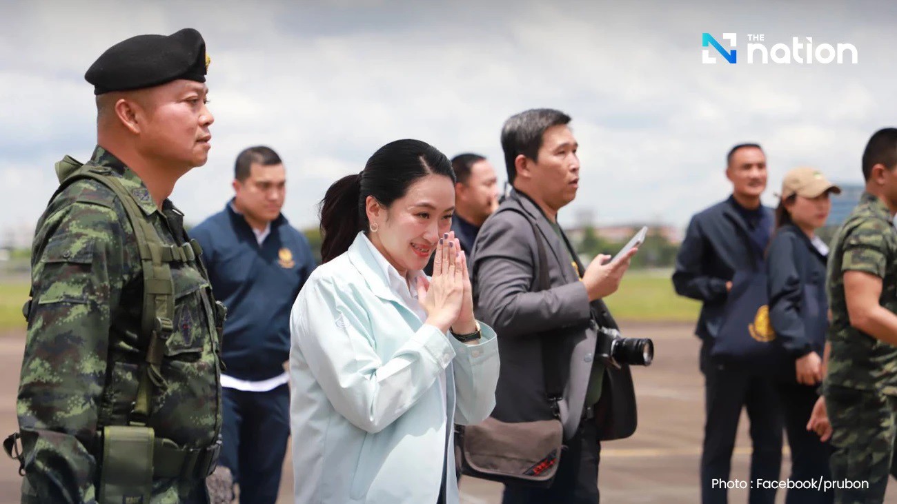 Bà Paetongtarn đến thăm khu vực biên giới Thái Lan (ảnh: Bangkok Post)